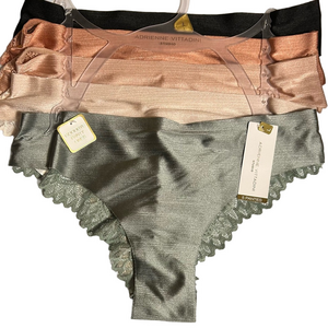 Adrienne Vittadini 5 Pack Woman’s Lace Detail Panties Size Large NWT